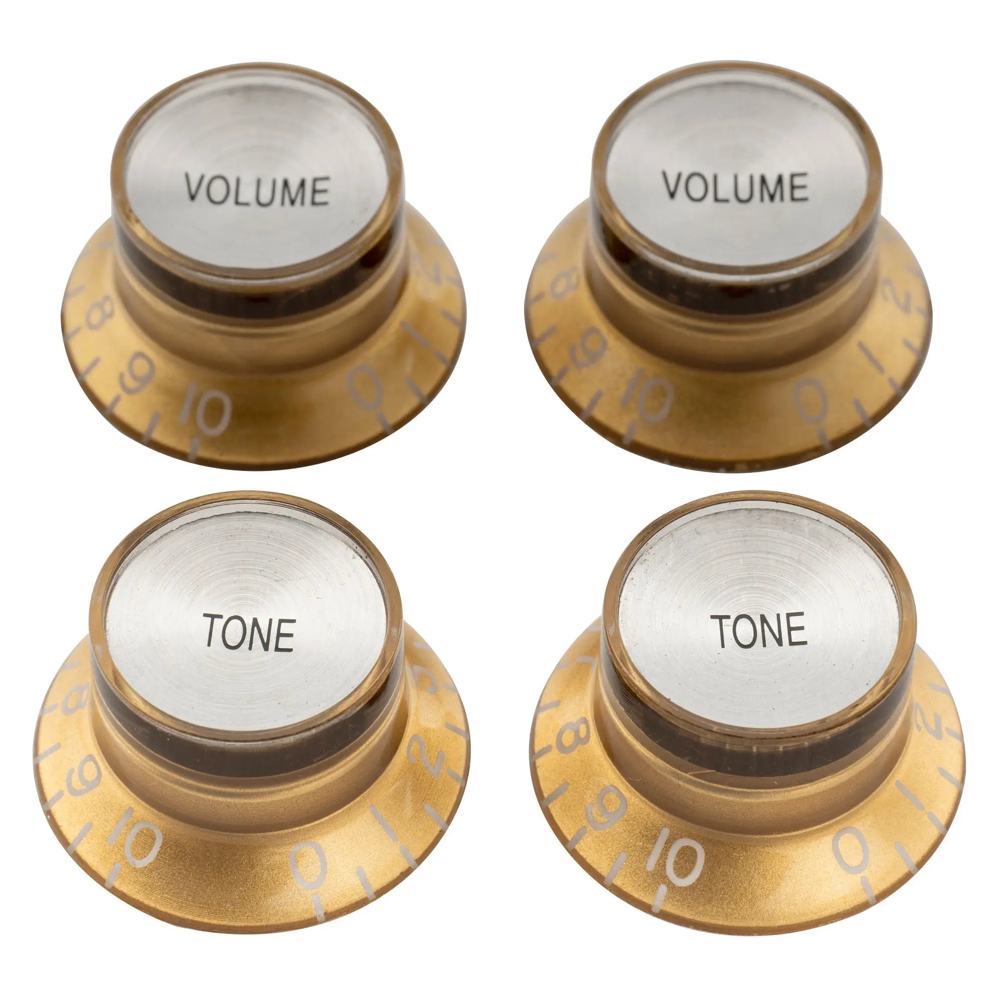 musiclily pro metric coarse 18 spline top hat bell knobs tone volume control knobs for epiphone lp sg style electric guitar 2 pcst2v mx1735 2mx1737 2p, gold