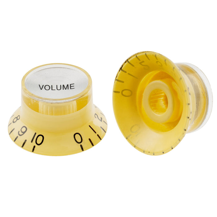 Musiclily Pro Metric Grosso 18-Esquema Chapeu Alto Botões de Tom e Controle de Volume para Guitarra Elétrica estilo Epiphone LP SG, Conjunto de 2