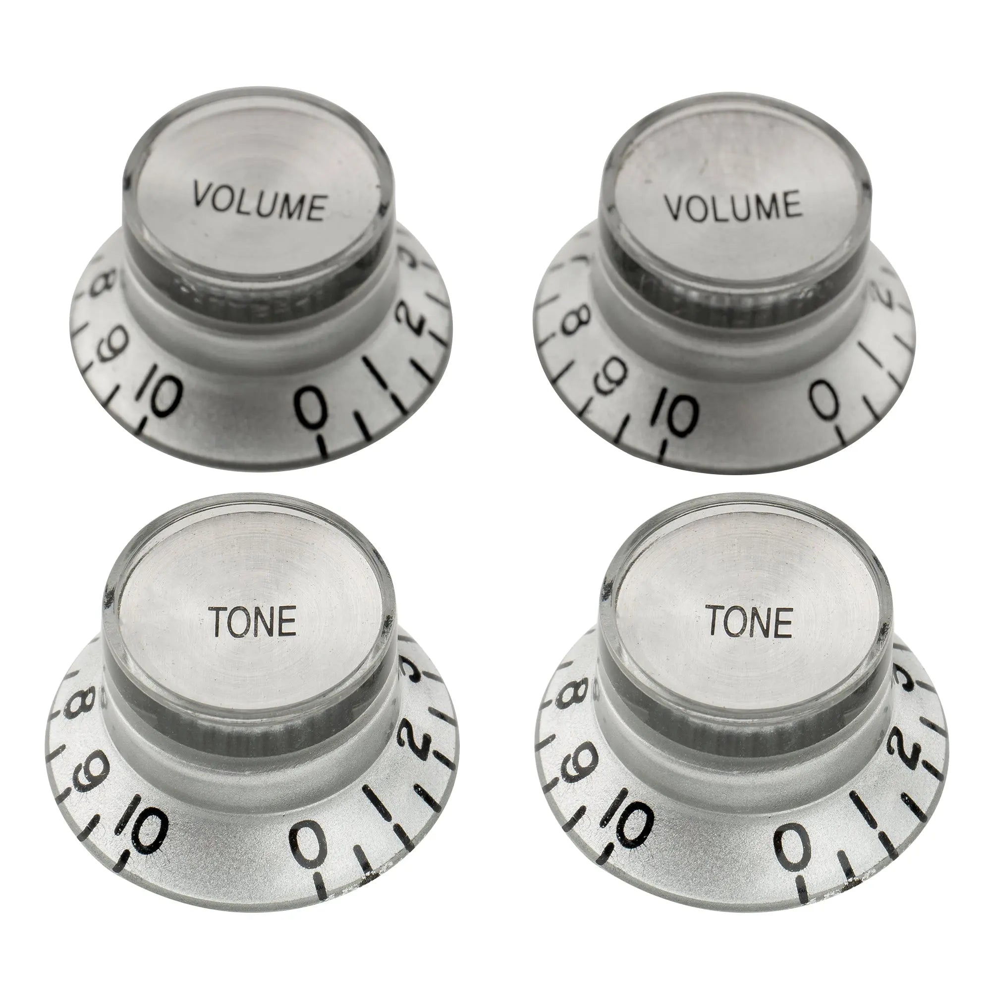 musiclily pro metric coarse 18 spline top hat bell knobs tone volume control knobs for epiphone lp sg style electric guitar 2 pcst2v mx1735 2mx1737 2p, silver