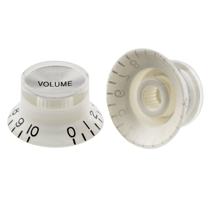 Musiclily Pro Metric Grosso 18-Esquema Chapeu Alto Botões de Tom e Controle de Volume para Guitarra Elétrica estilo Epiphone LP SG, Conjunto de 2