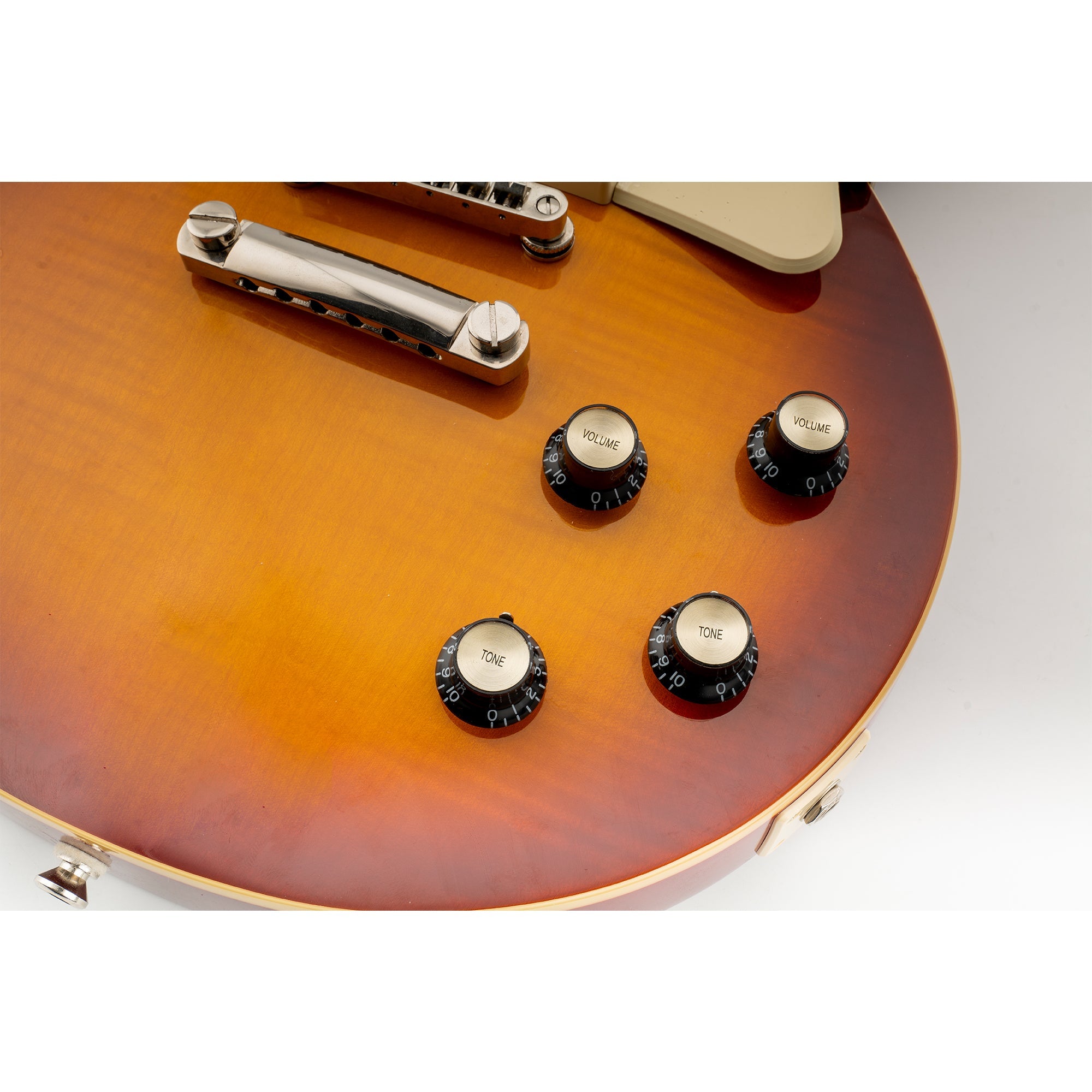 Musiclily Pro Metrische Grobgewinde 18-Zahnrad Top-Hat Glockenknöpfe für Ton- und Lautstärkeregler von Epiphone LP SG-Stil Elektrogitarren, Satz von 2T2V