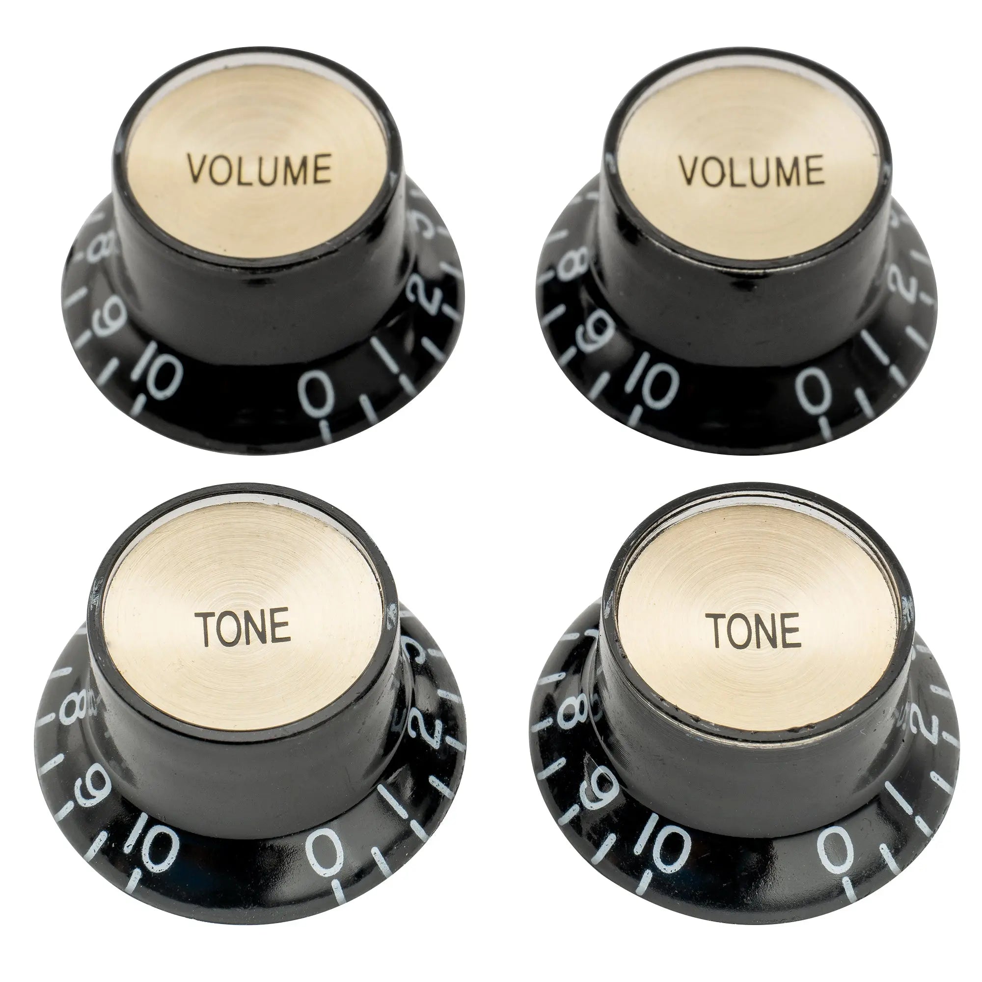 musiclily pro metric coarse 18 spline top hat bell knobs tone volume control knobs for epiphone lp sg style electric guitar 2 pcst2v mx1735 2mx1737 2p, black