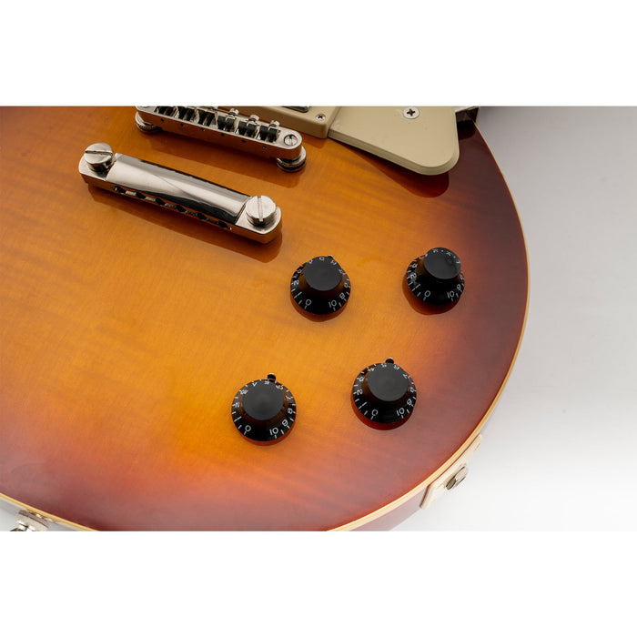 Perillas Musiclily Pro para zurdos, métricas gruesas, de 18 estrías, con forma de sombrero de copa y campana, control de volumen y tono para guitarra eléctrica Epiphone LP SG (juego de 4)