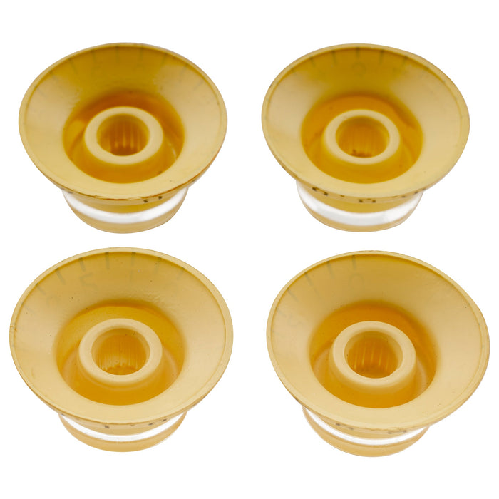 Perillas Musiclily Pro para zurdos, métricas gruesas, de 18 estrías, con forma de sombrero de copa y campana, control de volumen y tono para guitarra eléctrica Epiphone LP SG (juego de 4)