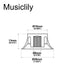 Dimensions of musiclily pro left handed metric coarse 18 spline top hat bell knobs tone volume control knobs for epiphone lp sg style electric guitar mx1741 4p
