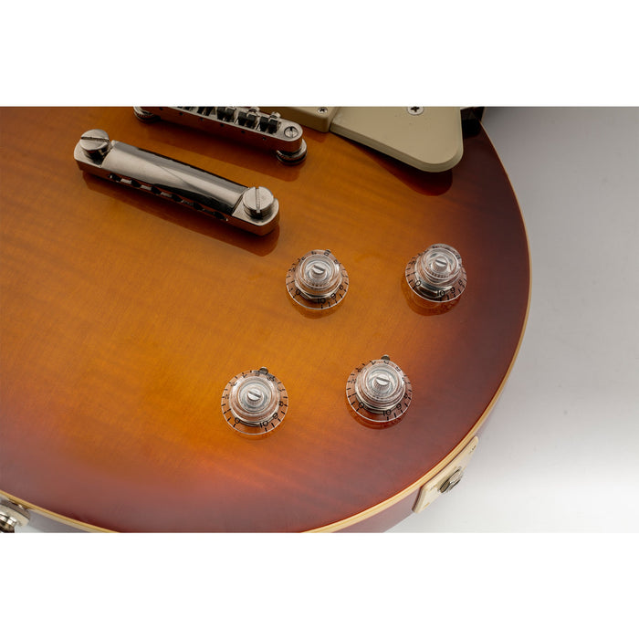 Perillas Musiclily Pro para zurdos, métricas gruesas, de 18 estrías, con forma de sombrero de copa y campana, control de volumen y tono para guitarra eléctrica Epiphone LP SG (juego de 4)