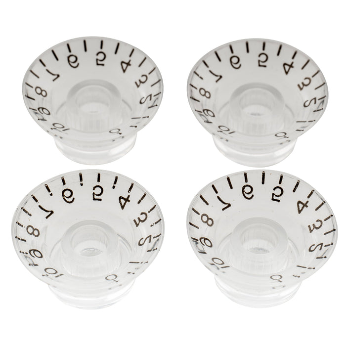 Perillas Musiclily Pro para zurdos, métricas gruesas, de 18 estrías, con forma de sombrero de copa y campana, control de volumen y tono para guitarra eléctrica Epiphone LP SG (juego de 4)