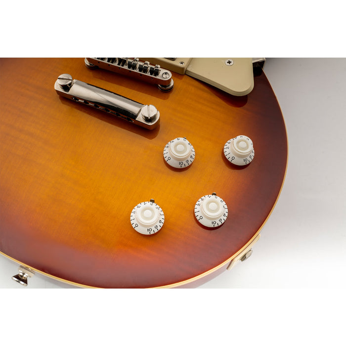 Perillas Musiclily Pro para zurdos, métricas gruesas, de 18 estrías, con forma de sombrero de copa y campana, control de volumen y tono para guitarra eléctrica Epiphone LP SG (juego de 4)