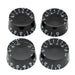 musiclily pro left handed metric coarse 18 spline guitar knobs tone volume speed control knobs set for epiphone les paul sg style electric guitar mx1742 4p, black