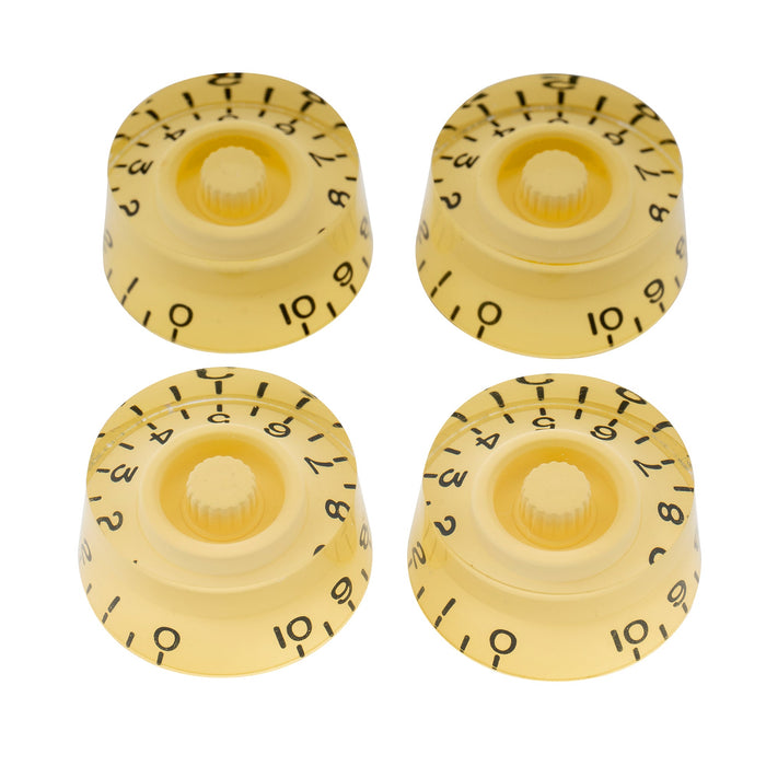 musiclily pro left handed metric coarse 18 spline guitar knobs tone volume speed control knobs set for epiphone les paul sg style electric guitar mx1742 4p, mint ivory color