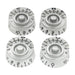 musiclily pro left handed metric coarse 18 spline guitar knobs tone volume speed control knobs set for epiphone les paul sg style electric guitar mx1742 4p, silver