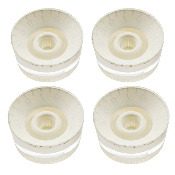 Musiclily Pro Botão de Controle de Tom, Volume e Velocidade para Guitarra Elétrica Esquerda Handed Metric Grossa 18-Spline, Conjunto de 4 para Guitarra Elétrica estilo Epiphone Les Paul SG