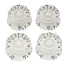 musiclily pro left handed metric coarse 18 spline guitar knobs tone volume speed control knobs set for epiphone les paul sg style electric guitar mx1742 4p, white