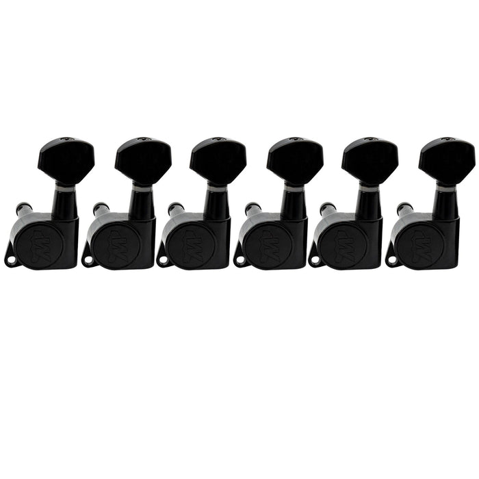 wilkinson left handed 6 in line e z lok guitar tuners tuning pegs keys machine heads set for fender strat tele style electric guitar mx1750 6p, black