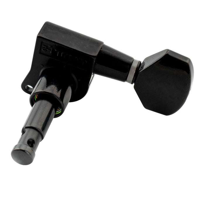 Wilkinson Single 19:1 Ratio E-Z-LOK Full Sealed Machine Head Treble Side Tuner Tuning Peg Key with Hex Button for Strat Tele Style Electric Guitar