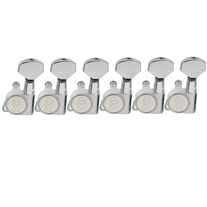 wilkinson left handed 6 in line e z lok guitar tuners tuning pegs keys machine heads set for fender strat tele style electric guitar mx1750 6p, chrome