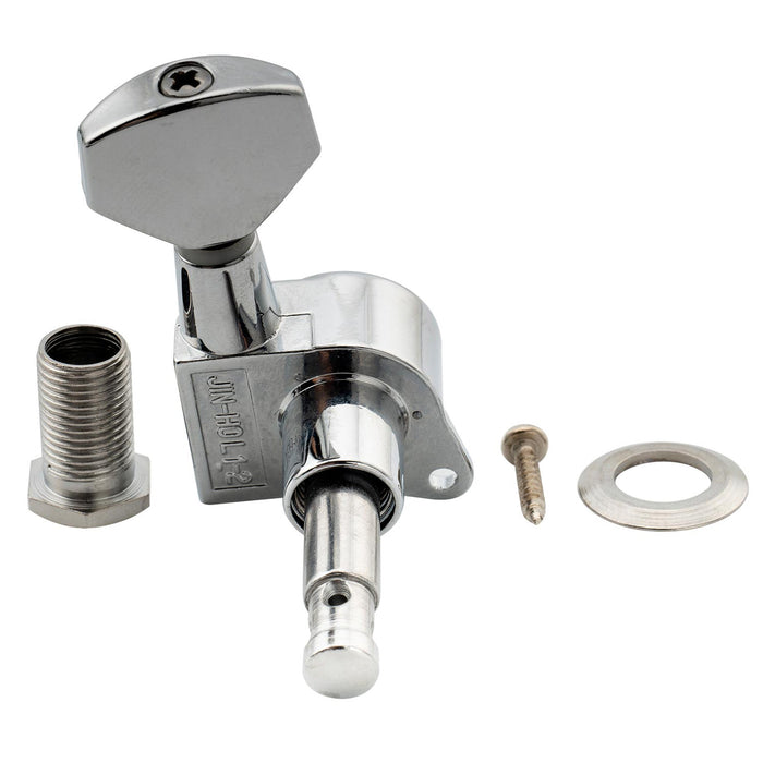 Wilkinson Single 19:1 Ratio E-Z-LOK Full Sealed Machine Head Treble Side Tuner Tuning Peg Key with Hex Button for Strat Tele Style Electric Guitar