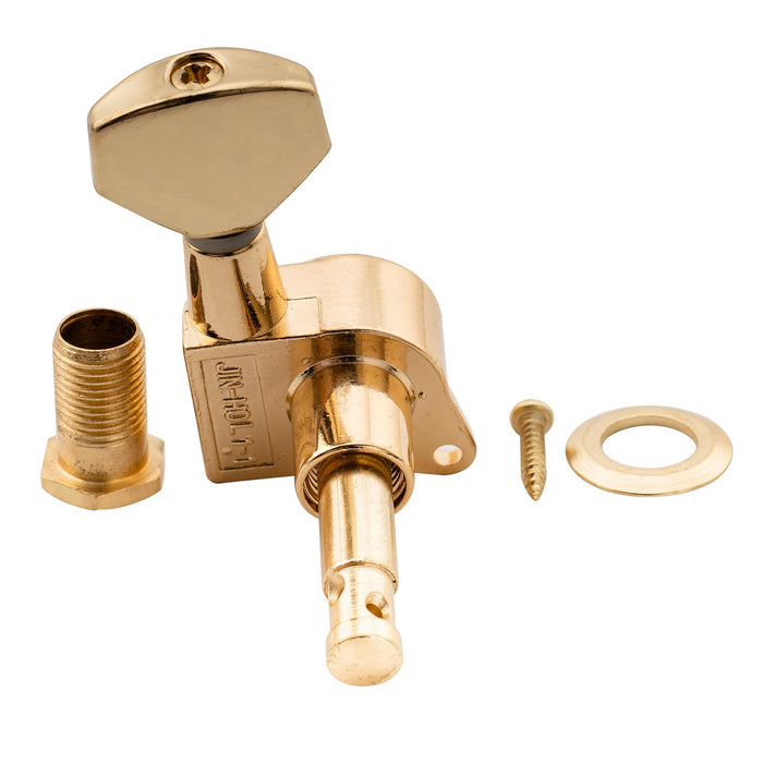 detail of wilkinson left handed 6 in line e z lok guitar tuners tuning pegs keys machine heads set for fender strat tele style electric guitar mx1750 6p