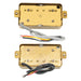 wilkinson m series vintage tone alnico 5 covered humbucker pickups set for lp style electric guitar mx1755crmx1756cr, gold