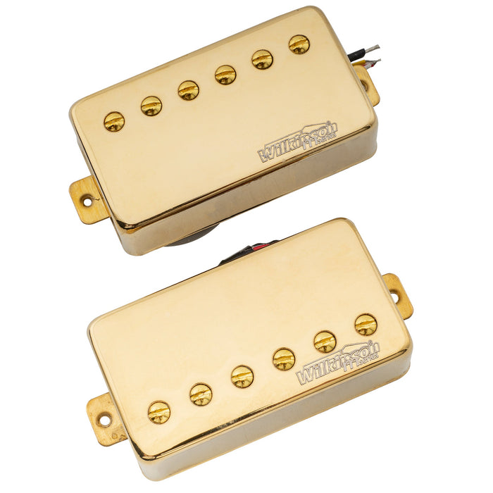 wilkinson m series vintage tone alnico 5 covered humbucker pickups set for lp style electric guitar mx1755crmx1756cr, gold