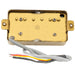 wilkinson m series vintage tone alnico 5 covered humbucker neck pickup for lp style electric guitar mx1755cr, gold