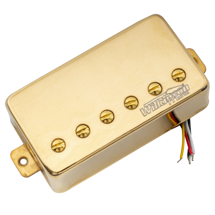 wilkinson m series vintage tone alnico 5 covered humbucker bridge pickup for lp style electric guitar mx1756cr, gold