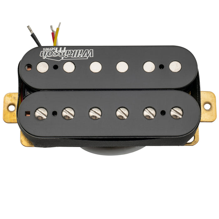 detail of wilkinson m series vintage tone alnico 5 overwound open style humbucker neck pickup for electric guitar mx1757bk