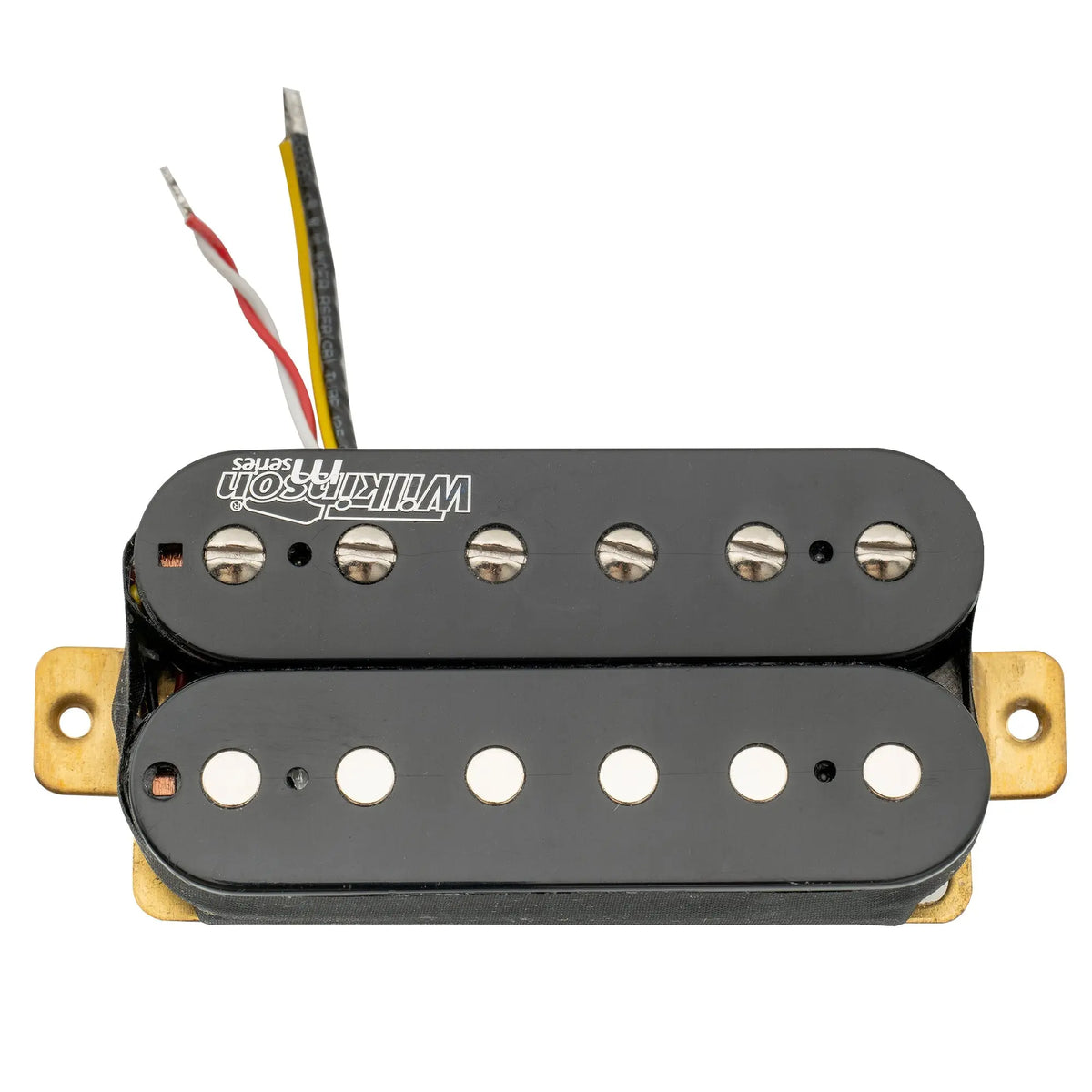 detail of wilkinson m series vintage tone alnico 5 overwound open style humbucker bridge pickup for electric guitar mx1758bk