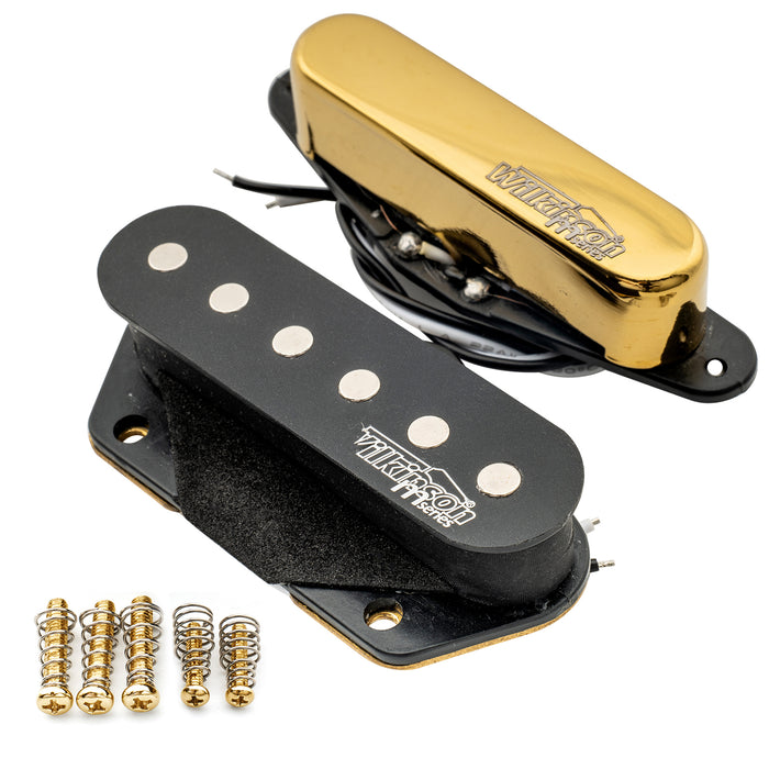 Wilkinson M Series Low Gauss Nashville Sound セラミック シングルコイルピックアップセット Teleエレキギター用 クローム/ブラック