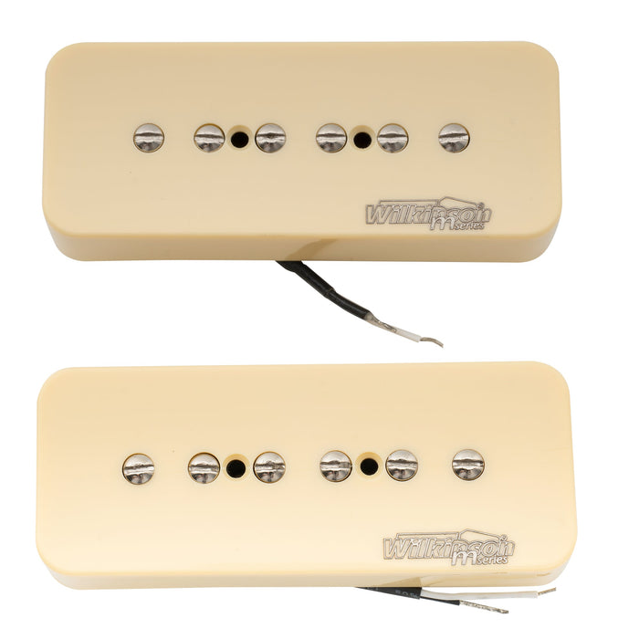 Wilkinson M-Serie Niedrig-Gauss ikonischer Klang Keramik P90 Soapbar Einzellwickler-Set für SG LP-Style-Elektrogitarren