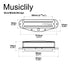 Dimensions of wilkinson m series low gauss rail blade ceramic single coil sized humbucker pickups set for strat style electric guitar mx1765bkmx1766bkmx1767bk