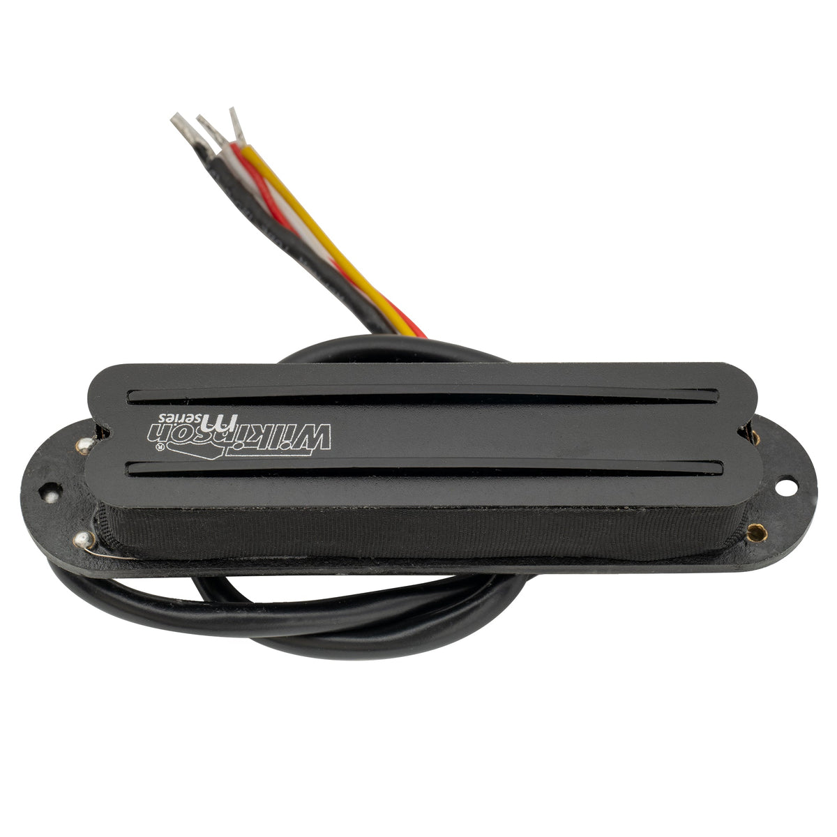 detail of wilkinson m series low gauss rail blade ceramic single coil sized humbucker bridge pickup for strat style electric guitar mx1767bk