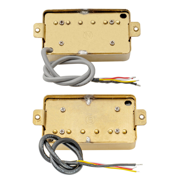 wilkinson m series classic tone ceramic covered humbucker pickups set for lp style electric guitar mx1768crmx1769cr, gold