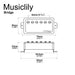 Dimensions of wilkinson m series classic tone ceramic covered humbucker bridge pickup for lp style electric guitar mx1769cr