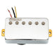 detail of wilkinson m series classic tone ceramic covered humbucker bridge pickup for lp style electric guitar mx1769cr