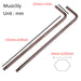 Dimensions of musiclily basic 4mm guitar truss rod hex wrench allen key ball end adjustment tool for china made acoustic guitar mx1778 2