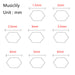 Dimensions of musiclily basic metric size 1 5 6mm 8pcs guitar bass hex allen wrench adjustment set with key ring for guitar repair mx1783nk