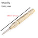 Dimensions of musiclily basic 130mm length brass automatic center pin punch adjustable spring loaded drill hole wood hand tool for guitar repair mx1785
