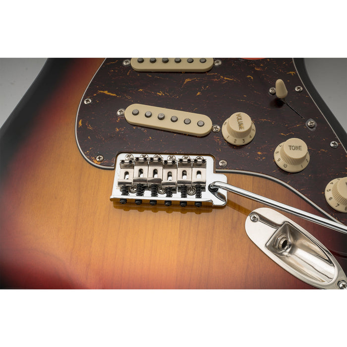 wilkinson m series 52 5mm2 1 16 inch string spacing 6 screw vintage bent saddle guitar tremolo bridge with push in arm 36mm block for strat style electric guitar mx1790p, chrome