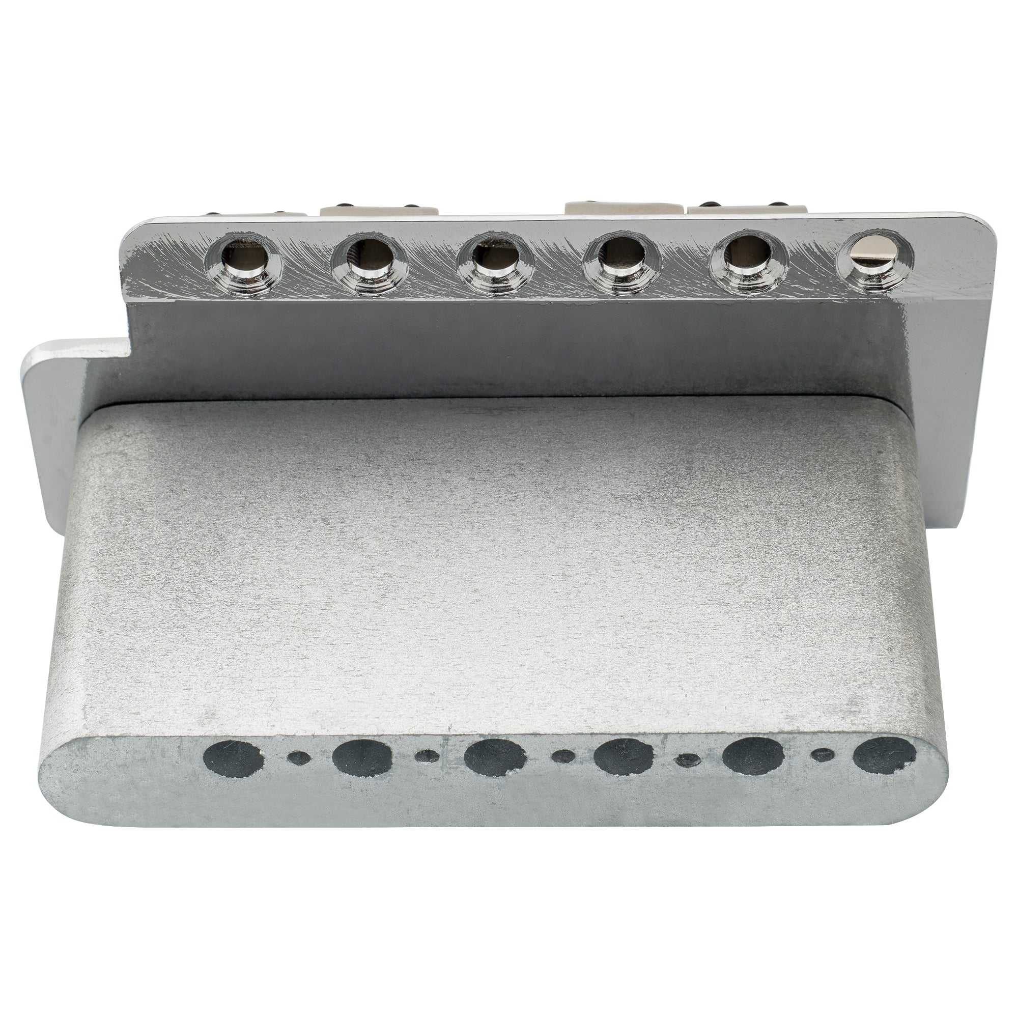 Wilkinson M-Serie 52,5 mm (2-1/16 Zoll) Saiteabstand 6-Schrauben Vintage gebogener Sattel Gitarren-Tremolo-Brücke mit Einsteckarm 36 mm Block für Strat-Style-Elektrogitarre