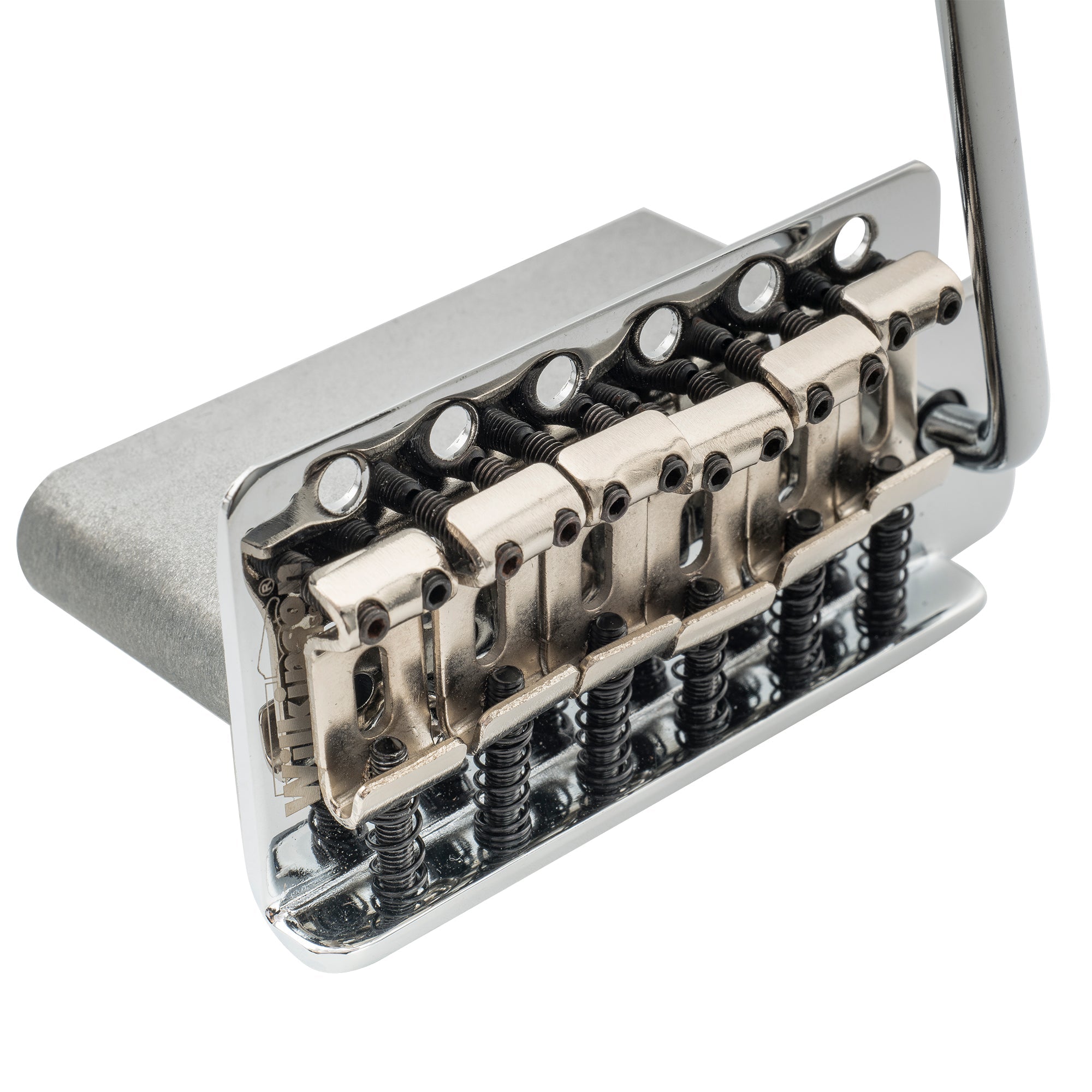 Wilkinson M-Serie 52,5 mm (2-1/16 Zoll) Saiteabstand 6-Schrauben Vintage gebogener Sattel Gitarren-Tremolo-Brücke mit Einsteckarm 36 mm Block für Strat-Style-Elektrogitarre