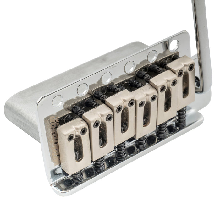 Wilkinson M Series 10.5mmピッチ モダンなサドル 鋼製プレート トレモロユニット ブリッジ 6点支持 ストラトStratエレキギター用 ブラック