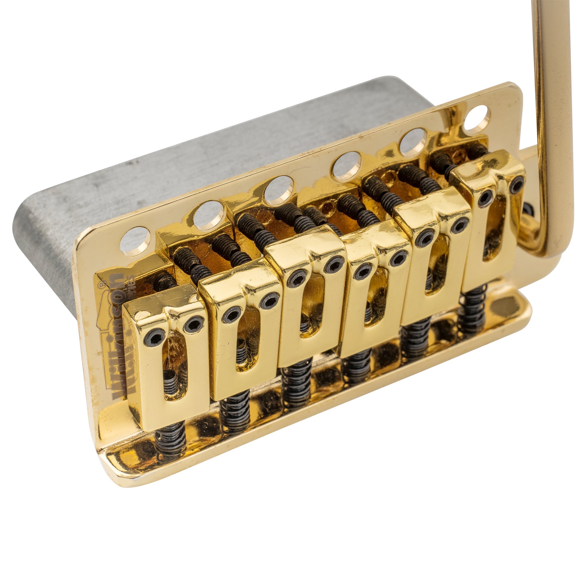 Wilkinson M-Serie 52,5 mm (2-1/16 Zoll) Saiteabstand 6-Schrauben-Modernstil-Sattel Gitarren-Tremolo-Brücke mit Einsteckarm 36 mm Block für Strat-Style-Elektrogitarre