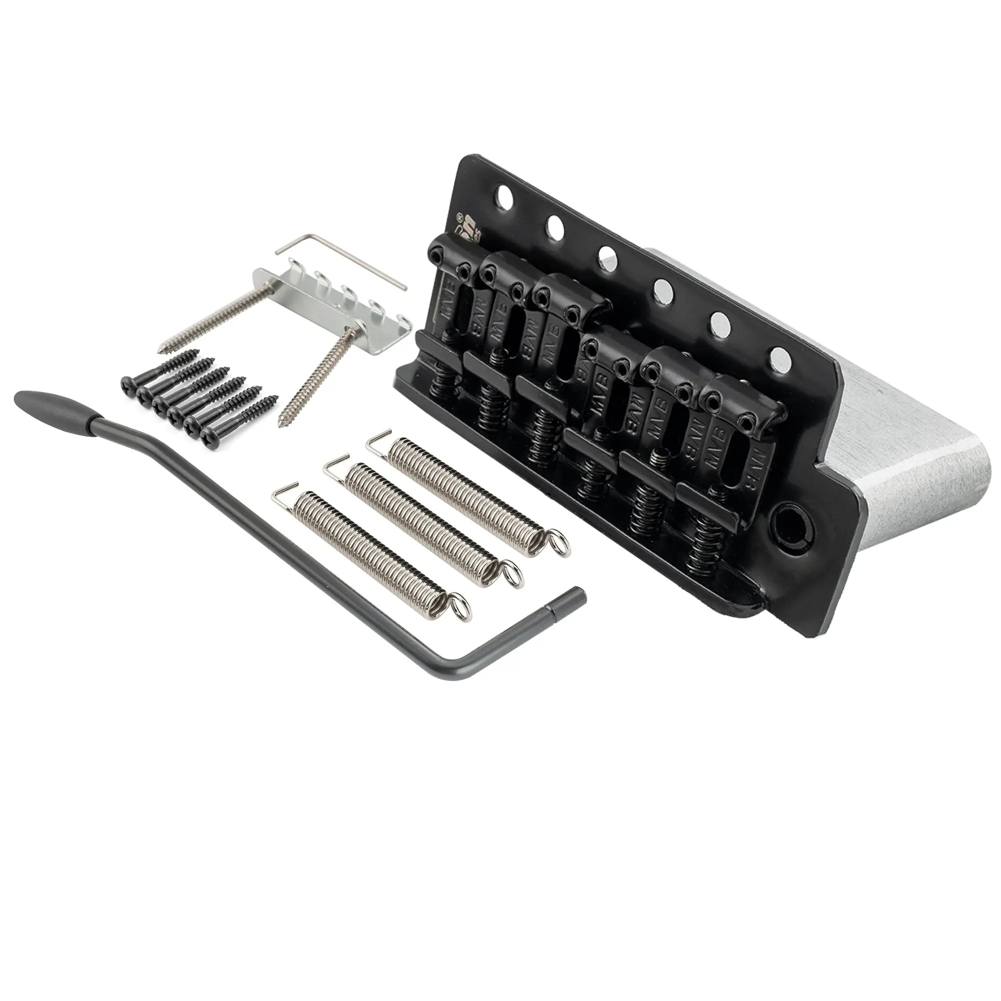 wilkinson m series 54mm2 1 8 inch string spacing 6 screw vintage bent saddle guitar tremolo bridge with push in arm 36mm block for strat style electric guitar mx1792p