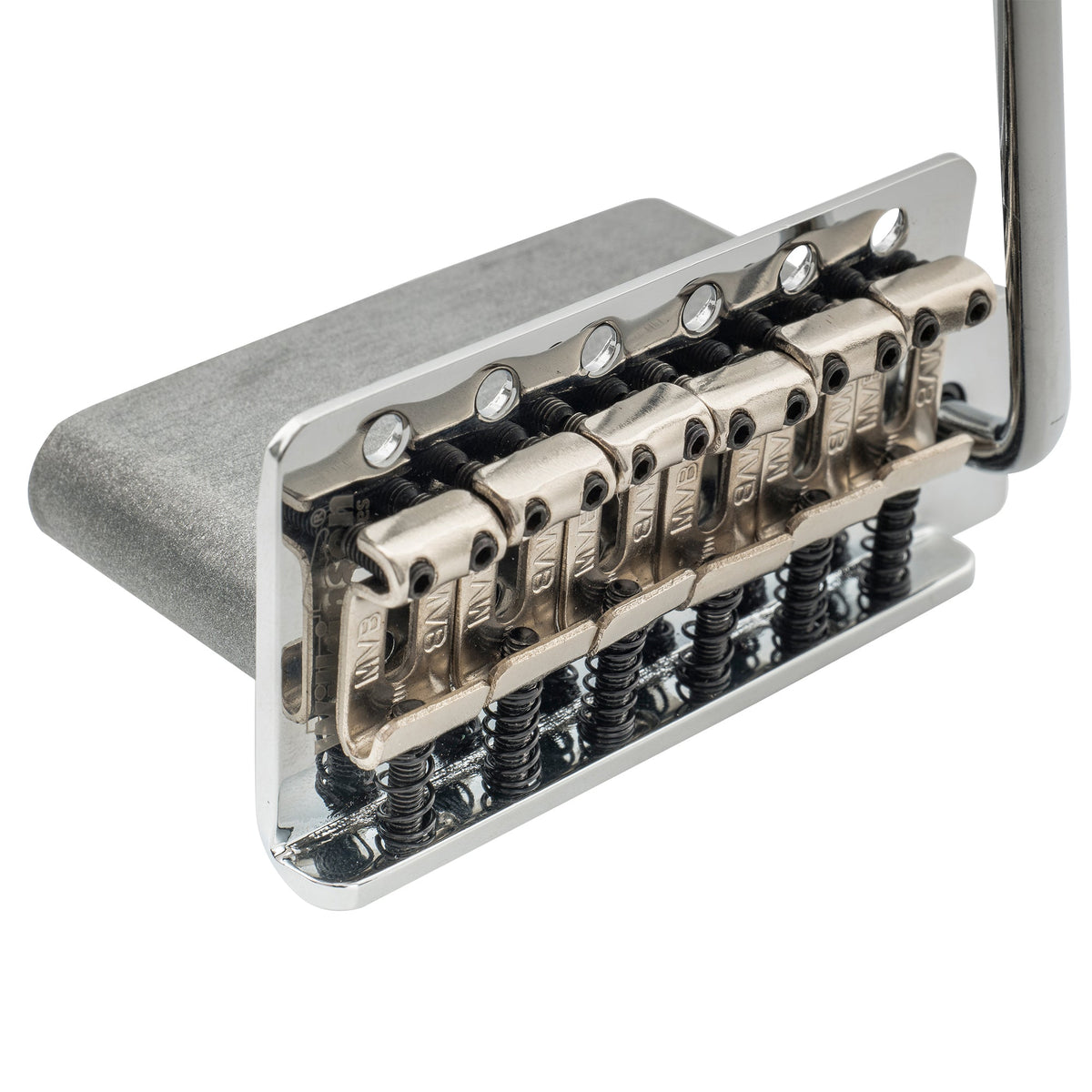 Wilkinson M-Serie 54 mm (2-1/8 Zoll) Saiteabstand 6-Schrauben Vintage gebogener Sattel Gitarren-Tremolo-Brücke mit Einsteckarm 36 mm Block für Strat-Style Elektrogitarre