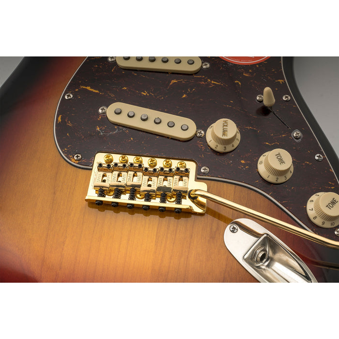 Wilkinson M Series 10.8mmピッチ 鋼製のヴィンテージサドルとプレート トレモロユニット ブリッジ 6点支持 ストラトStratエレキギター用 ブラック