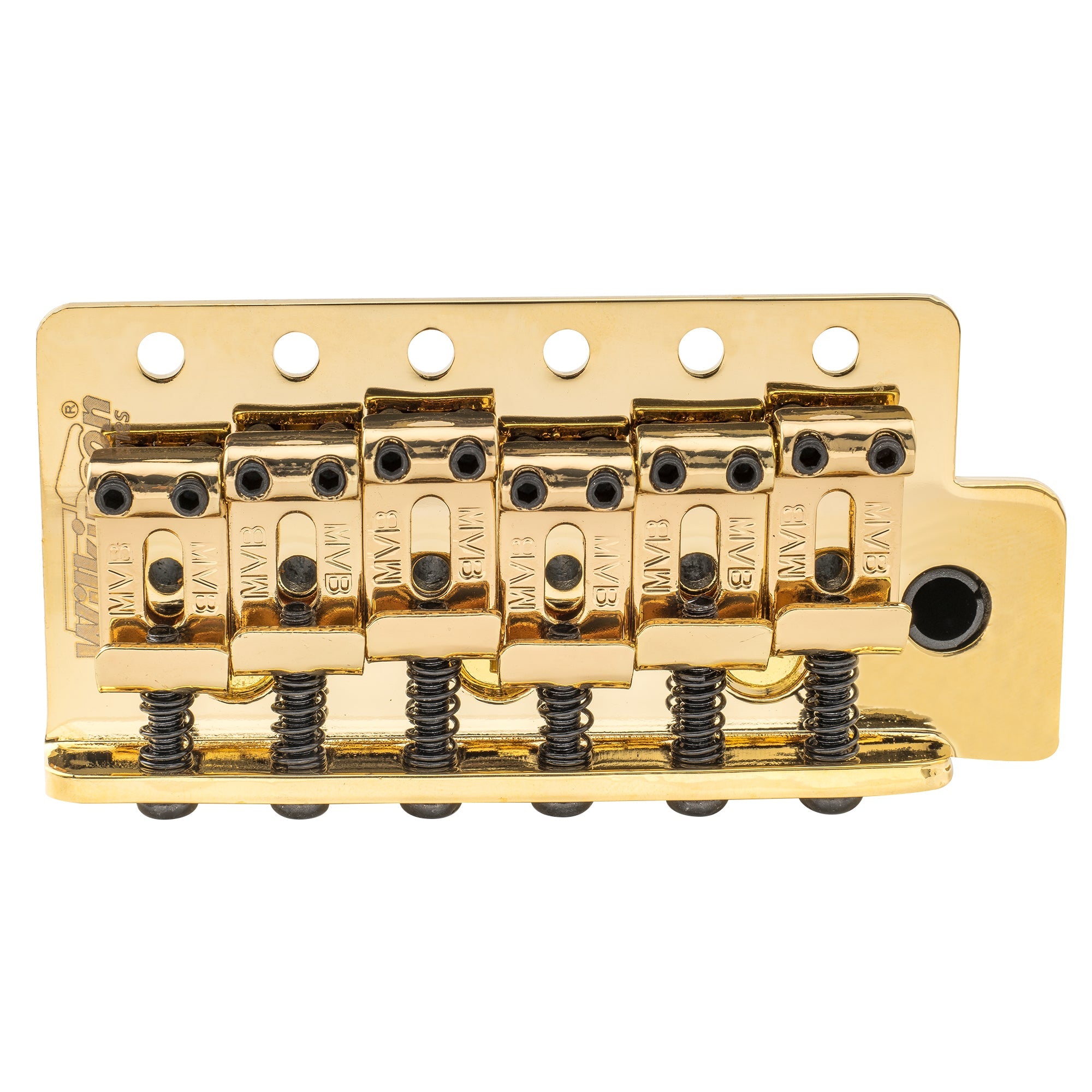 Wilkinson M-Serie 54 mm (2-1/8 Zoll) Saiteabstand 6-Schrauben Vintage gebogener Sattel Gitarren-Tremolo-Brücke mit Einsteckarm 36 mm Block für Strat-Style Elektrogitarre