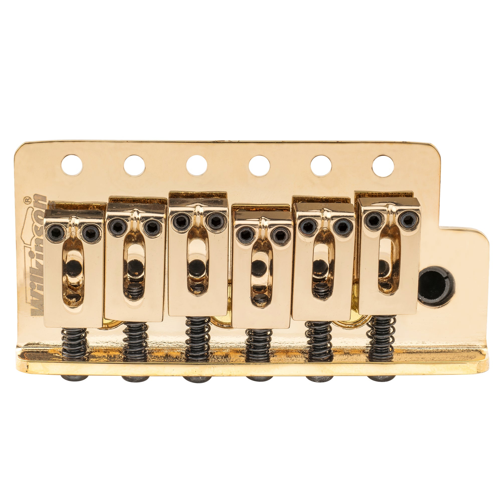 Wilkinson M-Serie 54 mm (2-1/8 Zoll) Gitarrentremolobrücke mit 6-Schrauben-Modernem Sattel und 36-mm-Block, 2,125-Zoll Saitenabstand, mit Einsteckarm für Strat-Stil-Elektrogitarren