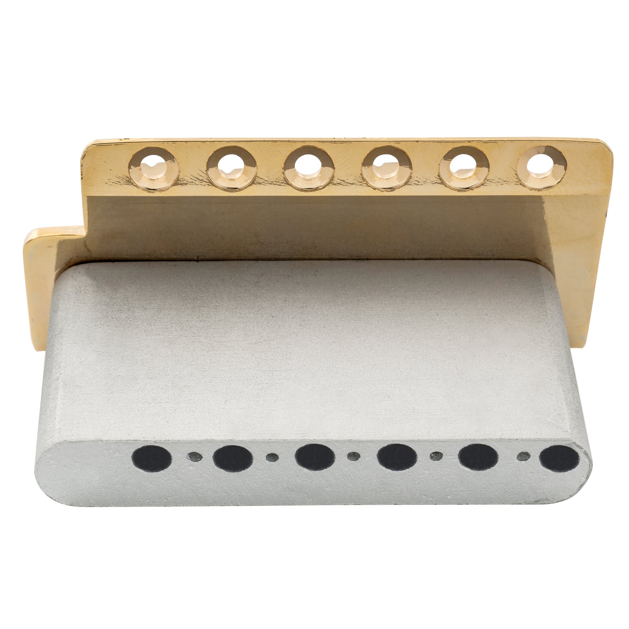Wilkinson M-Serie 54 mm (2-1/8 Zoll) Gitarrentremolobrücke mit 6-Schrauben-Modernem Sattel und 36-mm-Block, 2,125-Zoll Saitenabstand, mit Einsteckarm für Strat-Stil-Elektrogitarren