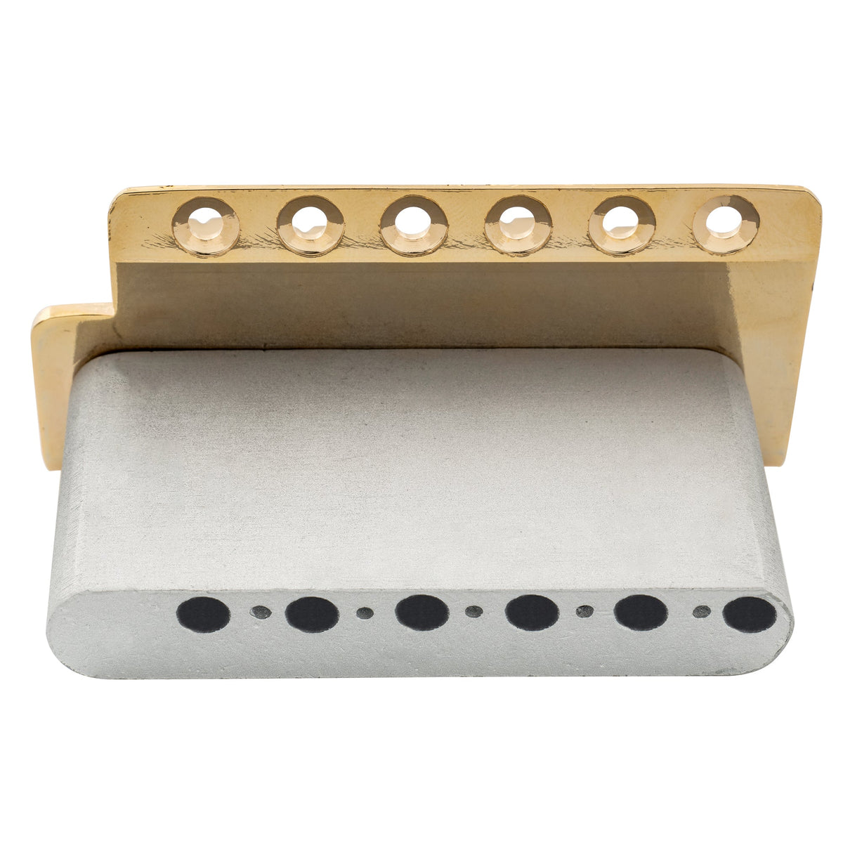 Wilkinson M-Serie 54 mm (2-1/8 Zoll) Gitarrentremolobrücke mit 6-Schrauben-Modernem Sattel und 36-mm-Block, 2,125-Zoll Saitenabstand, mit Einsteckarm für Strat-Stil-Elektrogitarren